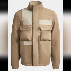 new Men's Winter jacket tan color size s